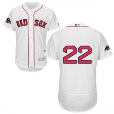 Men's Majestic Boston Red Sox #22 Rick Porcello White Home Flex Base Authentic Collection 2018 World Series Champions MLB Jersey