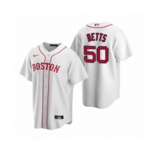 Men's Boston Red Sox #50 Mookie Betts Nike White Replica Alternate Jersey