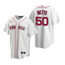 Men's Nike Boston Red Sox #50 Mookie Betts White Home Stitched Baseball Jersey