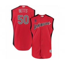 Youth Boston Red Sox #50 Mookie Betts Authentic Red American League 2019 Baseball All-Star Jersey