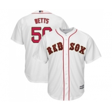 Youth Boston Red Sox #50 Mookie Betts Authentic White 2019 Gold Program Cool Base Baseball Jersey