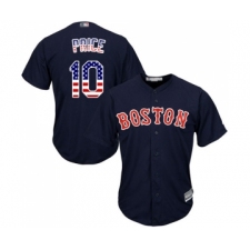Men's Boston Red Sox #10 David Price Authentic Navy Blue USA Flag Fashion Baseball Jersey