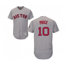 Men's Boston Red Sox #10 David Price Grey Road Flex Base Authentic Collection Baseball Jersey