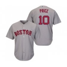 Men's Boston Red Sox #10 David Price Replica Grey Road Cool Base Baseball Jersey