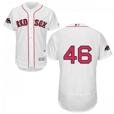 Men's Majestic Boston Red Sox #46 Craig Kimbrel White Home Flex Base Authentic Collection 2018 World Series Champions MLB Jersey