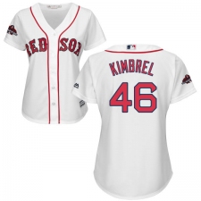 Women's Majestic Boston Red Sox #46 Craig Kimbrel Authentic White Home 2018 World Series Champions MLB Jersey