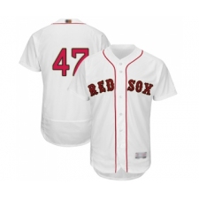 Men's Boston Red Sox #47 Tyler Thornburg White 2019 Gold Program Flex Base Authentic Collection Baseball Jersey