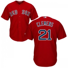 Youth Majestic Boston Red Sox #21 Roger Clemens Replica Red Alternate Home Cool Base MLB Jersey