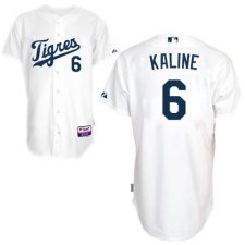 Men's Majestic Detroit Tigers #6 Al Kaline Authentic White 