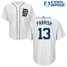 Youth Majestic Detroit Tigers #13 Lance Parrish Authentic White Home Cool Base MLB Jersey