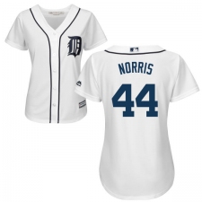 Women's Majestic Detroit Tigers #44 Daniel Norris Replica White Home Cool Base MLB Jersey
