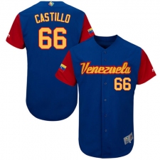 Men's Venezuela Baseball Majestic #66 Jose Castillo Royal Blue 2017 World Baseball Classic Authentic Team Jersey