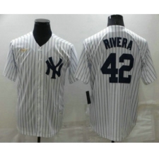 Men's New York Yankees #42 Mariano Rivera White Throwback Stitched MLB Cool Base Nike Jersey