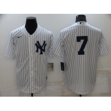 Men's New York Yankees #7 Mickey Mantle White Home Stitched Baseball Jersey