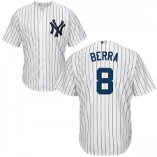 Youth Majestic New York Yankees #8 Yogi Berra Replica White Home MLB Jersey