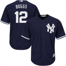 Youth Majestic New York Yankees #12 Wade Boggs Replica Navy Blue Alternate MLB Jersey