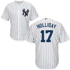 Men's Majestic New York Yankees #17 Matt Holliday Replica White Home MLB Jersey