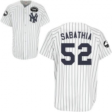 Men's Majestic New York Yankees #52 C.C. Sabathia Authentic White GMS 
