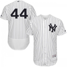 Men's Majestic New York Yankees #44 Reggie Jackson White Home Flex Base Authentic Collection MLB Jersey