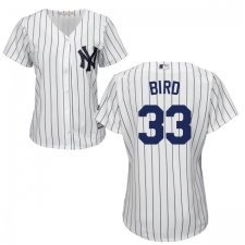 Women's Majestic New York Yankees #33 Greg Bird Replica White Home MLB Jersey