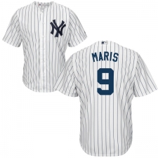 Youth Majestic New York Yankees #9 Roger Maris Replica White Home MLB Jersey