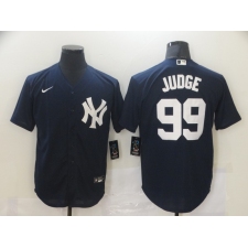 Men's New York Yankees #99 Aaron Judge Authentic Navy Blue Nike MLB Jersey