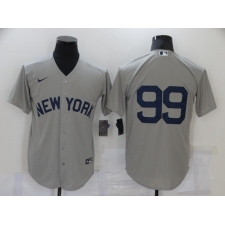Men's New York Yankees #99 Aaron Judge Gray Game 2021 Field of Dreams Jersey