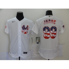 Men's Nike New York Yankees #99 Aaron Judge White 2020 Stars & Stripes 4th of July Jersey