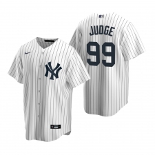 Men's Nike New York Yankees #99 Aaron Judge White Home Stitched Baseball Jersey