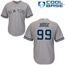 Youth Majestic New York Yankees #99 Aaron Judge Replica Grey Road MLB Jersey