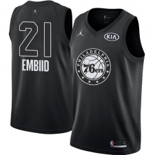 Youth Nike Jordan Philadelphia 76ers #21 Joel Embiid Swingman Black 2018 All-Star Game NBA Jersey