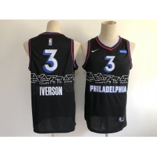 Men's Philadelphia 76ers #3 Dana Barros Nike Black 2020-21 Swingman Jersey
