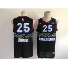 Men's Philadelphia 76ers #25 Ben Simmons Nike Black 2020-21 Swingman Jersey