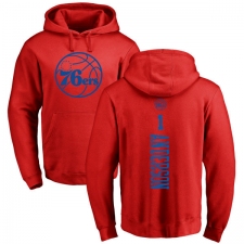NBA Nike Philadelphia 76ers #1 Justin Anderson Red One Color Backer Pullover Hoodie