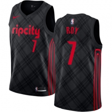 Men's Nike Portland Trail Blazers #7 Brandon Roy Authentic Black NBA Jersey - City Edition