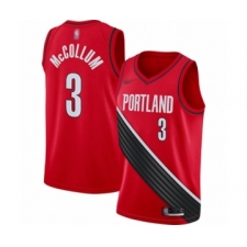 Men's Portland Trail Blazers #3 C.J. McCollum Authentic Red Finished Basketball Jersey - Statement Edition