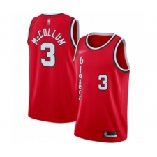 Youth Portland Trail Blazers #3 C.J. McCollum Swingman Red Hardwood Classics Basketball Jersey