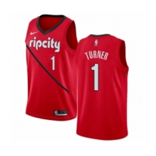 Women's Nike Portland Trail Blazers #1 Evan Turner Red Swingman Jersey - Earned Edition