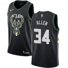 Youth Adidas Milwaukee Bucks #34 Ray Allen Authentic Black Alternate NBA Jersey - Statement Edition