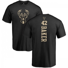 NBA Nike Milwaukee Bucks #42 Vin Baker Black One Color Backer T-Shirt