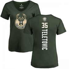 NBA Women's Nike Milwaukee Bucks #35 Mirza Teletovic Green Backer T-Shirt