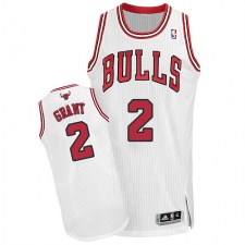 Women's Adidas Chicago Bulls #2 Jerian Grant Authentic White Home NBA Jersey