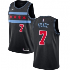 Women's Nike Chicago Bulls #7 Toni Kukoc Swingman Black NBA Jersey - City Edition
