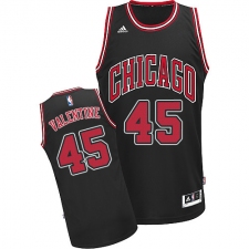 Women's Adidas Chicago Bulls #45 Denzel Valentine Swingman Black Alternate NBA Jersey
