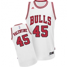 Women's Adidas Chicago Bulls #45 Denzel Valentine Swingman White Home NBA Jersey