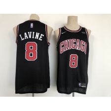 Men's Chicago Bulls #8 Zach LaVine Black Edition Swingman Stitched Basketball Jersey