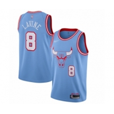 Women's Chicago Bulls #8 Zach LaVine Swingman Blue Basketball Jersey - 2019 20 City Edition