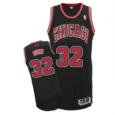 Men's Adidas Chicago Bulls #32 Kris Dunn Authentic Black Alternate NBA Jersey