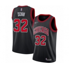 Women's Chicago Bulls #32 Kris Dunn Swingman Black Finished Basketball Jersey - Statement Edition