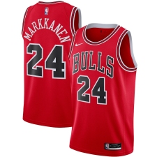 Men's Chicago Bulls #24 Lauri Markkanen Nike Red 2020-21 Swingman Jersey